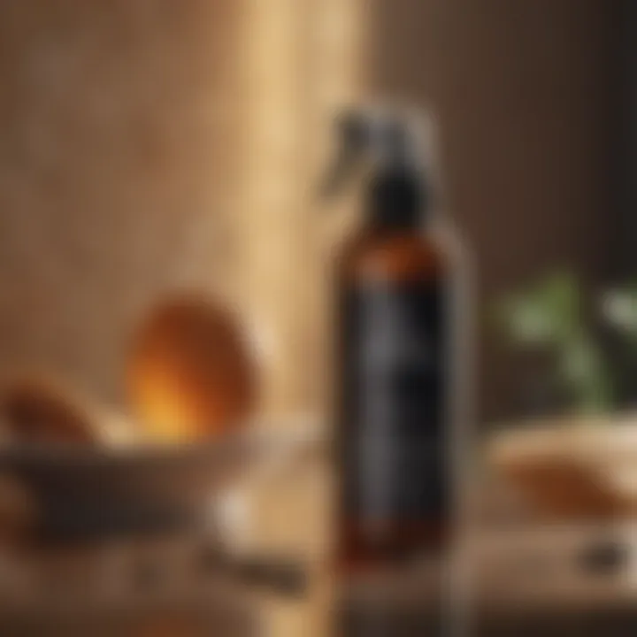 Natural ingredients of essential oil bathroom spray