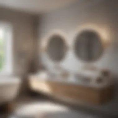 Elegant Bathroom Design with Quartz Countertop Elegant bathroom featuring a quartz countertop with modern fixtures