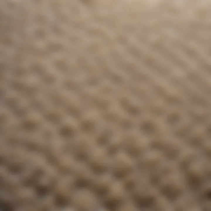 Close-up of soft texture of chenille bathroom rug