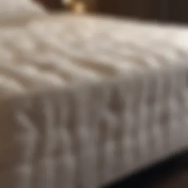 Close-up of a luxurious mattress on a daybed