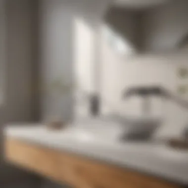 Modern 48-Inch Bathroom Countertop Elegant 48-inch bathroom countertop with integrated sink showcasing modern design.