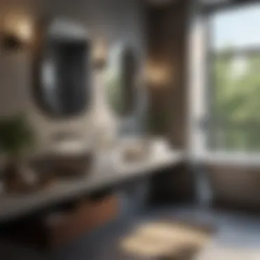 Stylish Bathroom with Integrated Sink Stylish bathroom setup featuring a 48-inch countertop and matching fixtures.