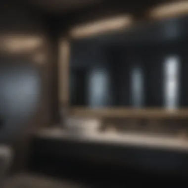Luxurious bathroom with a sophisticated dark palette