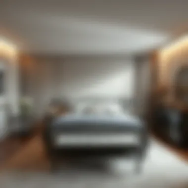 Serene Grey Bedroom Atmosphere Calm and serene atmosphere created by grey color palette