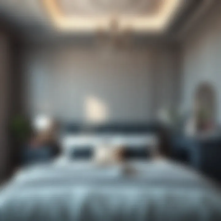 Functional Grey Bedroom Elements Functional and aesthetic elements in a grey bedroom setting