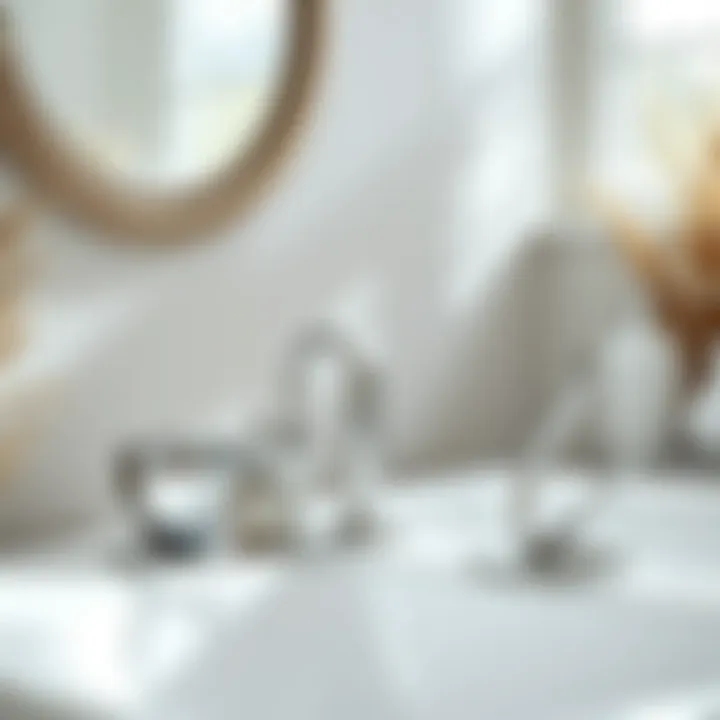 Stylish arrangement of silver bathroom accessories enhancing modern decor