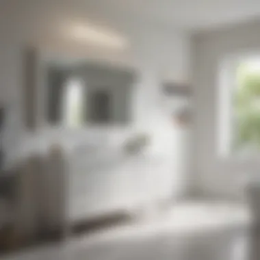 Integration of 48-Inch White Vanity in Contemporary Bathroom 48-inch white bathroom vanity integrated within a contemporary bathroom design