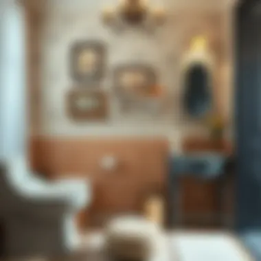 Coordinated Bathroom Decor Featuring a Foot Pedal Trash Can Elegant bathroom with coordinated decor and a stylish foot pedal trash can