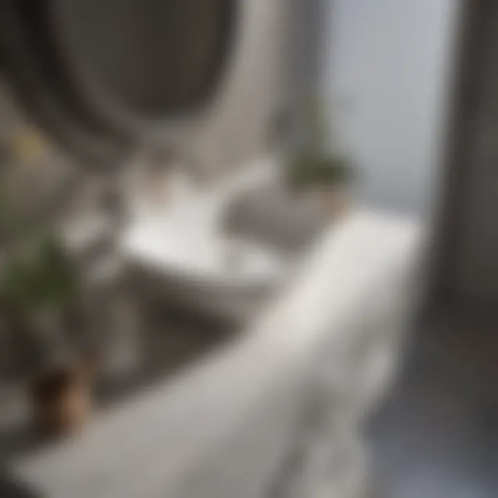 Stylish single sink arrangement with decorative elements