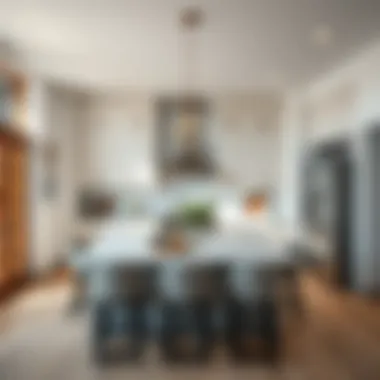 Open-concept kitchen showcasing a blend of functionality and style