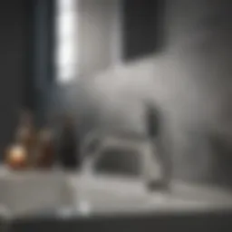 Sleek design of Kohler single handle bathroom sink faucet