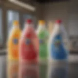 A visual representation of various laundry detergents labeled as non-carcinogenic.