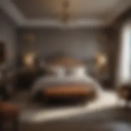 Elegant luxury bedroom suite with African decor