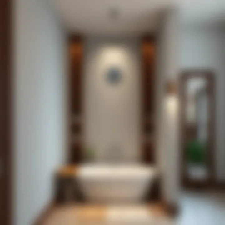 Elegant Modern Farmhouse Shower Elegant modern farmhouse shower with rustic wood accents