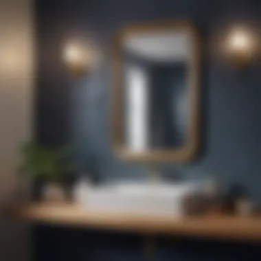 Creating a Cohesive Navy Bathroom Vibe Cohesive navy-themed bathroom ambiance