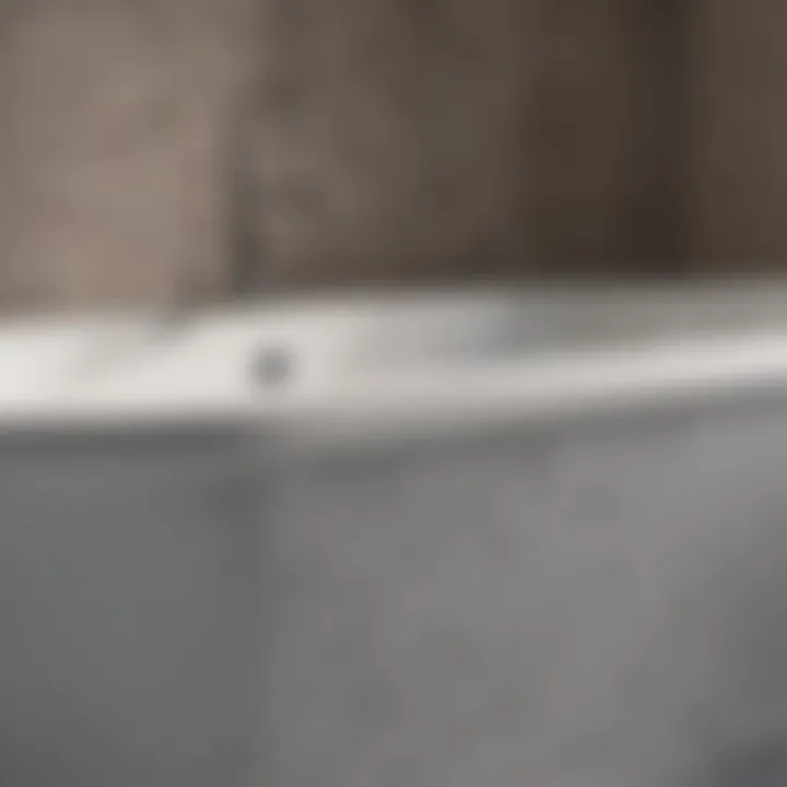 Close-up of high-quality materials used in a bathtub