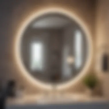 Chic orb mirror reflecting contemporary design