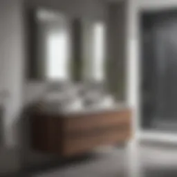 Sleek modern bathroom cabinet showcasing minimalist design