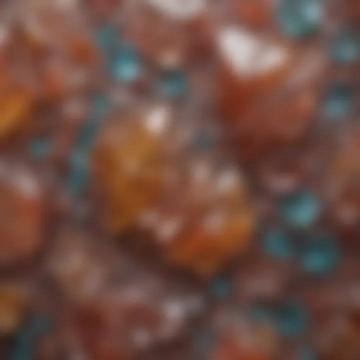 Close-up of a unique quartz pattern showcasing color depth