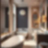 Elegant bathroom design featuring modern fixtures and luxurious finishes