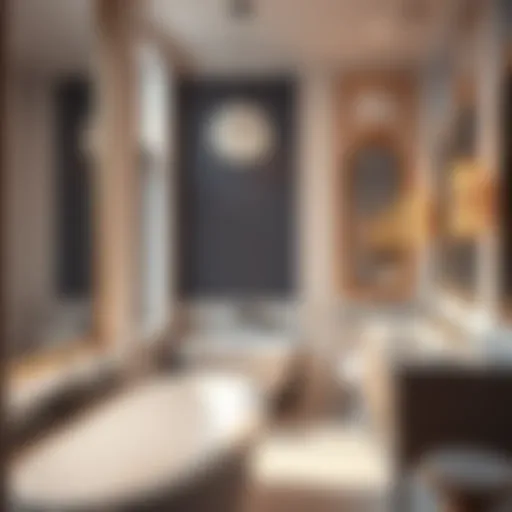 Elegant bathroom design featuring modern fixtures and luxurious finishes