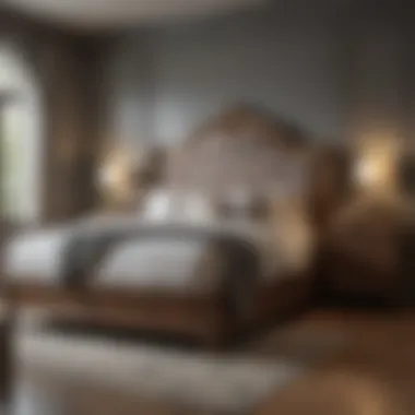 Elegant South Shore Bedroom Arrangement Elegant arrangement of South Shore bedroom furniture showcasing modern design