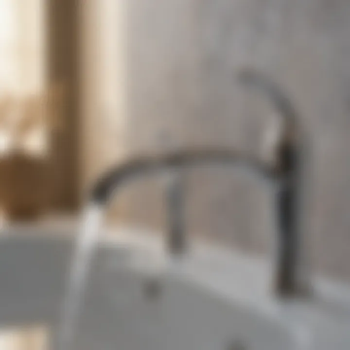 Close-up of high-quality materials used in swan faucets