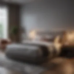 Elegant twin bed bedroom set in a modern interior