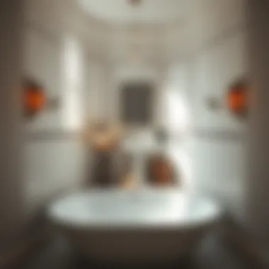 Peaceful Meditation Corner A peaceful meditation corner within a bath space, adorned with calming decor.