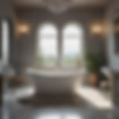 Elegant Self-Standing Bathtub Elegant self-standing bathtub in a modern bathroom