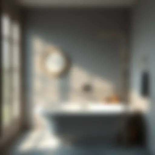 Elegant Soaker Bathtub with Integrated Shower Elegant soaker bathtub with integrated shower design