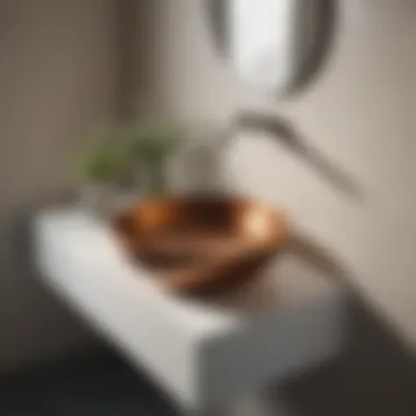 Contemporary Wall-Mounted Sink Contemporary wall-mounted sink showcasing innovative design