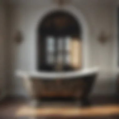 Intricate Design of Cast Iron Freestanding Bath A beautifully designed cast iron freestanding bath showcasing intricate detailing.