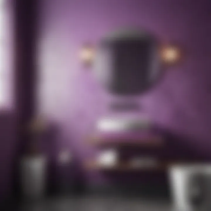 Variety of purple shades displayed on a color palette
