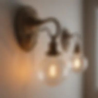 Charming vintage-inspired two-light wall sconces with warm lighting