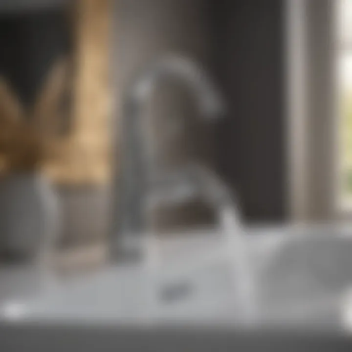 Close-up of Grohe faucets demonstrating elegant craftsmanship