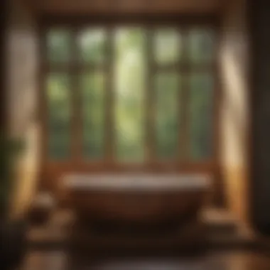 Serene Japanese Bath Tub A serene Japanese bath tub made from natural wood