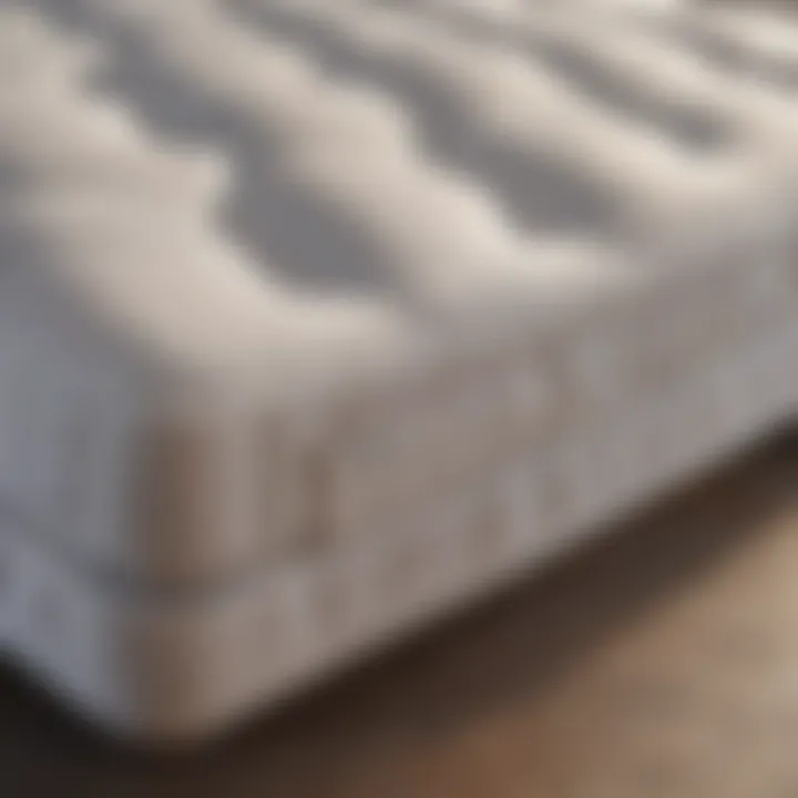 Side profile of ergonomic mattress providing spinal alignment