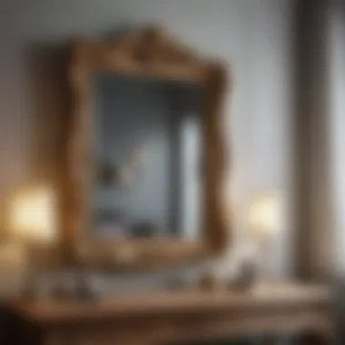 Material choices for mirrors in bedrooms showcasing various textures