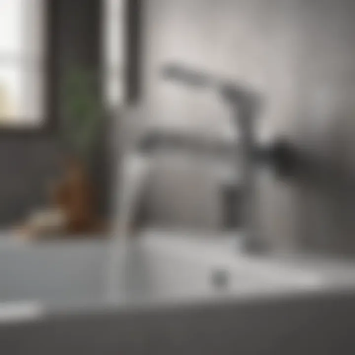 Modern bathroom faucet with sleek design