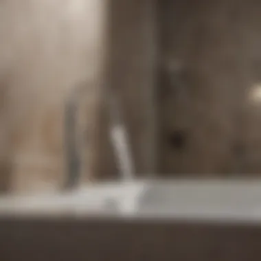 Innovative Touchless Faucet Faucet with touchless technology in a contemporary setting