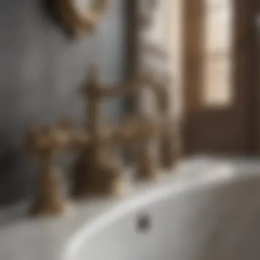Ornate Vintage Bathroom Faucet Vintage-style bathroom faucet with ornate details