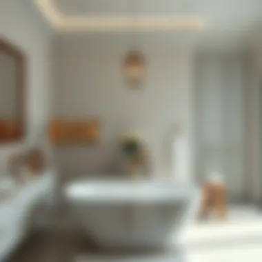 Luxurious bathroom featuring modern fixtures and stylish decor