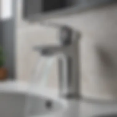 Contemporary bathroom faucet featuring smart technology