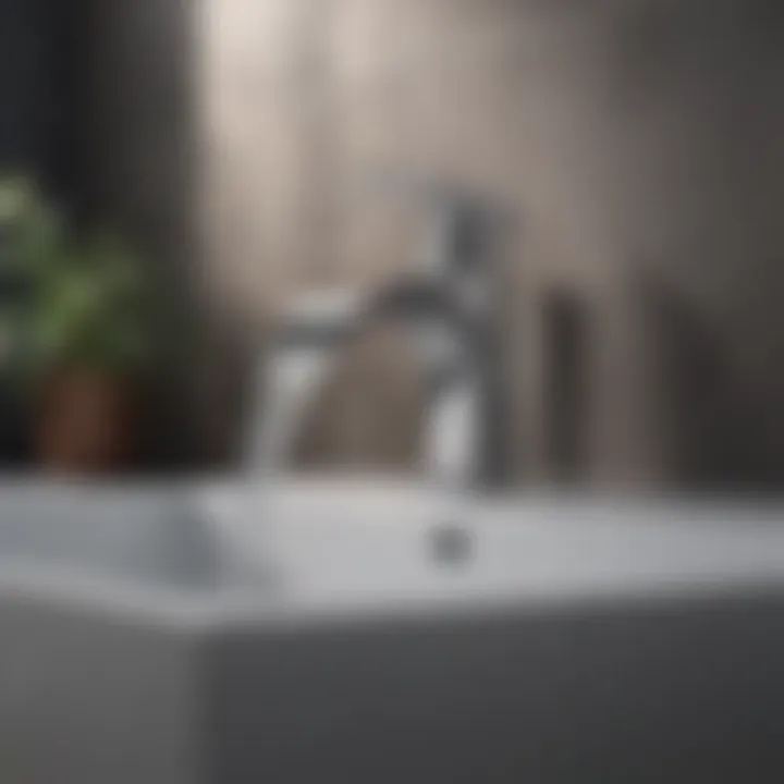 Contemporary waterfall faucet showcasing elegant water flow