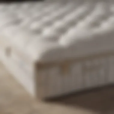 Close-up of a luxurious 27 inch wide mattress showcasing its unique design