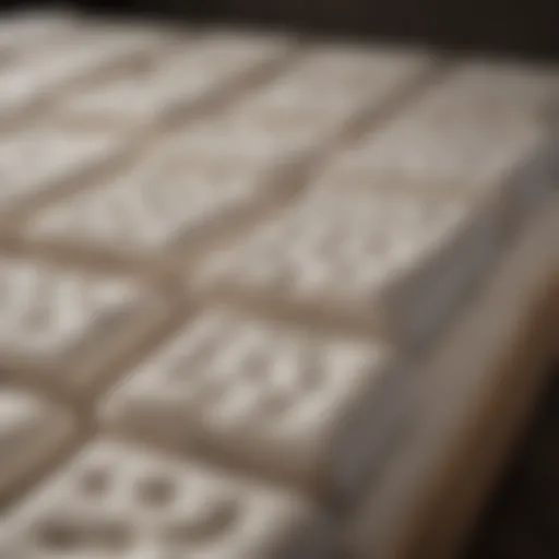 An elegant arrangement of various mattress types in a box, showcasing their unique features.