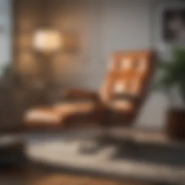 Luxurious Lounge Chair in a Modern Workspace Luxurious lounge chair in a modern home office setting