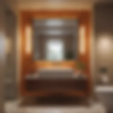 Illuminating Calm Elegant lighting in a warm bathroom setting
