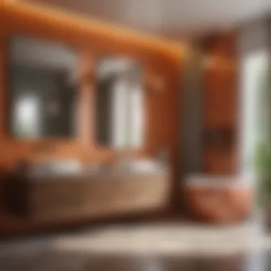 Luxurious Soothing Escape Luxurious bathroom with warm hues